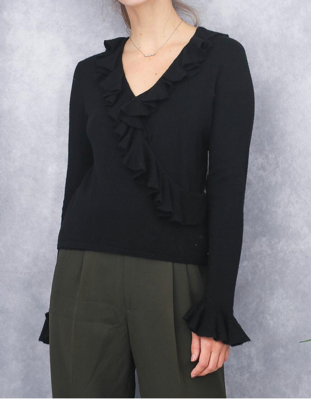 Lauren Ralph Lauren Sweater in Black Silk and Cashmere Blend sz. Medium